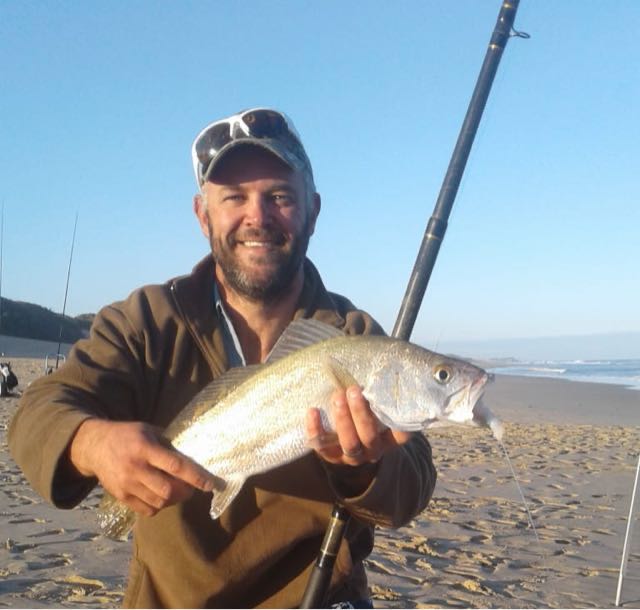 1615569462068.0872 Juvenile dusky cob caught on a chokka bait. Tagged and safely released